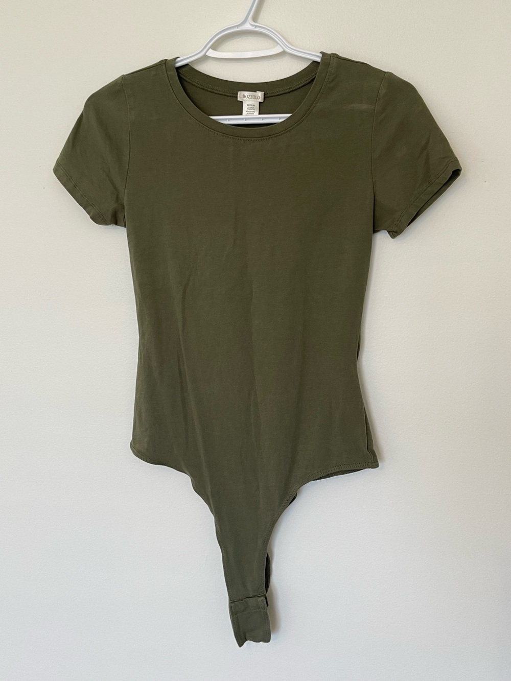 Bozzolo Olive Crewneck Short Sleeve Bodysuit
